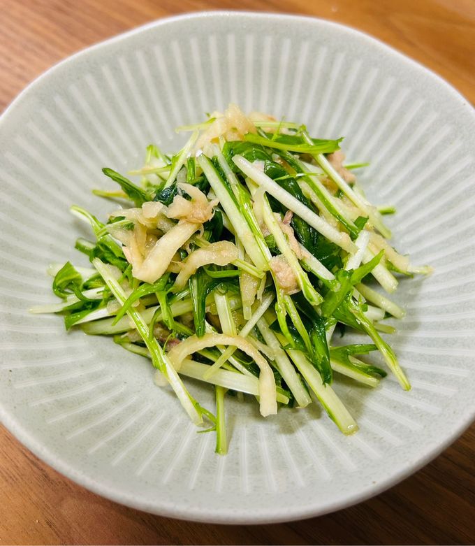 副菜に♪ツナと水菜の旨だし和風サラダ-レシピのメイン写真