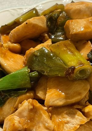 鶏むね肉とネギの甘酢あんかけ-レシピのメイン写真