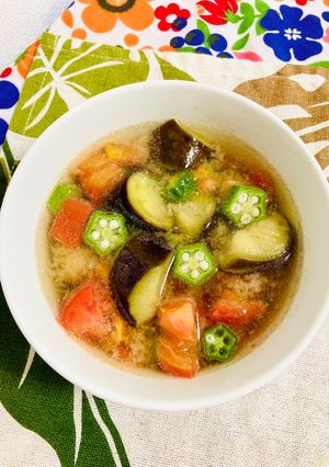 夏野菜たっぷり♪味噌汁-レシピのメイン写真