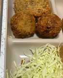ハンバーグ・餃子の具でエリンギ フライ