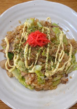 豚肉キャベツのお好み焼き風チャーハン-レシピのメイン写真