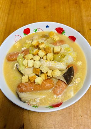 お鍋リメイク☆寒い夜のごちそうコンクリ鍋-レシピのメイン写真