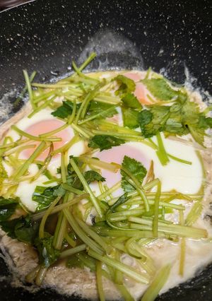 三つ葉とだしの温泉♨️卵-レシピのメイン写真