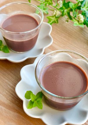 【卵・牛乳不使用】なめらかココアプリン-レシピのメイン写真