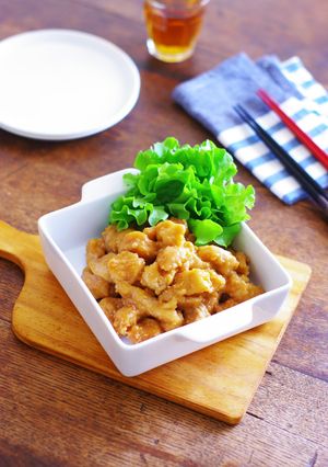 レンジで楽々！鶏むね肉のスタミナみそ煮-レシピのメイン写真
