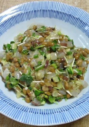 香味野菜たっぷりのイカ納豆-レシピのメイン写真