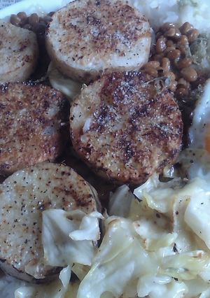 備蓄米でカフェ丼127長芋金の粒納豆月見-レシピのメイン写真
