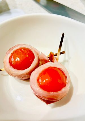 お弁当に!トマトのベーコン巻き焼♪-レシピのメイン写真