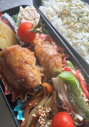愛妻?弁当⑱(アスパラ肉巻き他-レシピのメイン写真