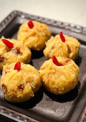 焼き芋といちじくの茶巾絞り-レシピのメイン写真