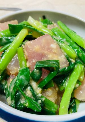マグロとわけぎ（小ネギ）のぬた-レシピのメイン写真