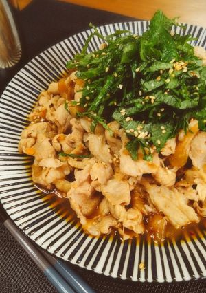 ＊茄子と大葉のゆで豚ピリ辛焼き肉炒め＊-レシピのメイン写真
