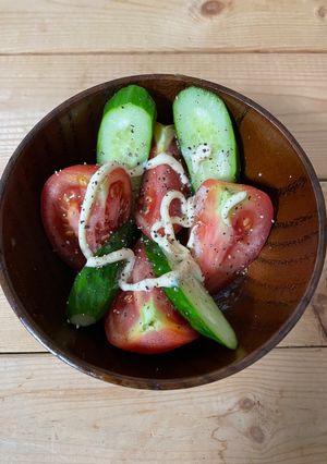 簡単！トマトときゅうりのイタリアンサラダ-レシピのメイン写真