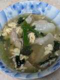 簡単★豚肉と大根と法蓮草のスープ