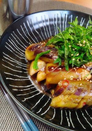 ＊大葉と一緒に☆とろとろ茄子のピリ辛煮＊-レシピのメイン写真