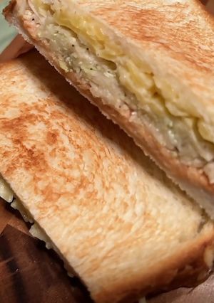 【腸活レシピ】キャベチーホットサンド-レシピのメイン写真