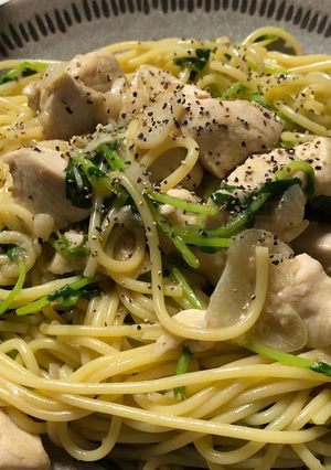 ワンパン！にんにく醤油パスタ-レシピのメイン写真