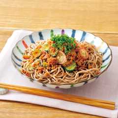 รูปของ とりそぼろと薬味の混ぜそば