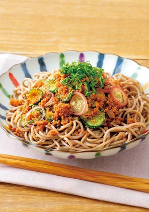 とりそぼろと薬味の混ぜそば-レシピのメイン写真