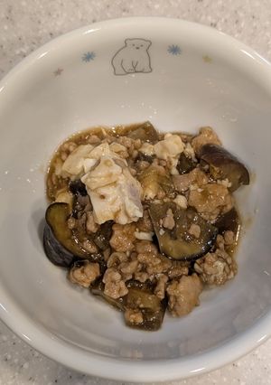 子ども(２歳)と食べられる麻婆茄子豆腐🍆-レシピのメイン写真