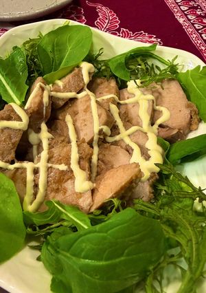 味噌漬け低温ローストポーク&ベビーリーフ添え-レシピのメイン写真