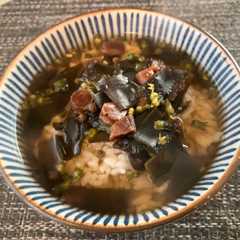出汁の出がらしの佃煮とお茶漬け-レシピのメイン写真