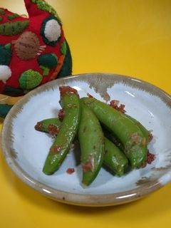スナップエンドウの梅おかか和え-レシピのメイン写真