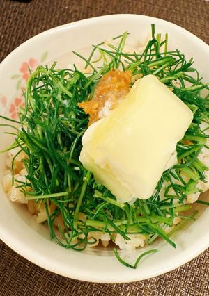 おかひじき味噌バター丼😻-レシピのメイン写真