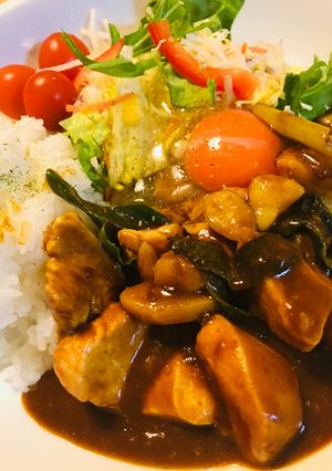 レトルト●鶏肉＆長ネギの玉子出汁カレー-レシピのメイン写真