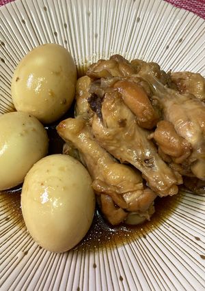 炊飯器で楽に栄養補給!手羽元の照り煮-レシピのメイン写真