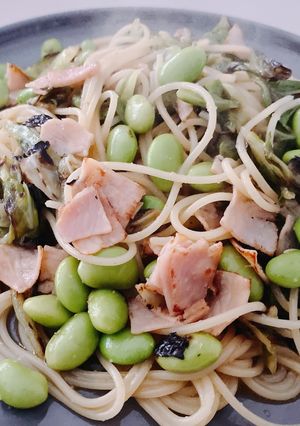 キャベツとハムのパスタ-レシピのメイン写真