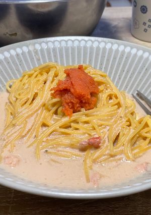 ワンパンたらこクリームパスタ-レシピのメイン写真