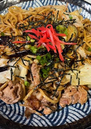 茄子の揚げびたし焼きそば-レシピのメイン写真