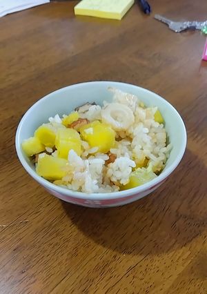 生姜香る！さつまいもと竹輪の炊き込みご飯-レシピのメイン写真
