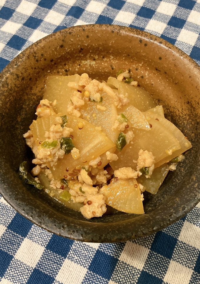 大根と鶏ひき肉の炒め煮マスタード和え-レシピのメイン写真