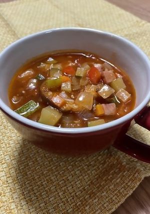 レトルト食品で簡単味付け◎みねストローネ-レシピのメイン写真