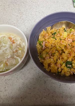 パパッと中華!黄金チャーハンと塩スープ-レシピのメイン写真