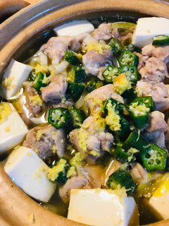 鍋の素●鶏肉のオクラうどん鍋-レシピのメイン写真
