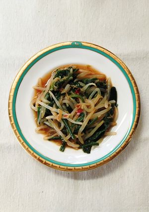 時短♪ ニラと もやしの レンジ蒸し 甘辛味で-レシピのメイン写真