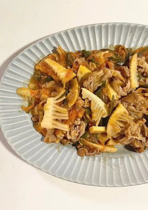 筍と豚肉の味噌炒め-レシピのメイン写真