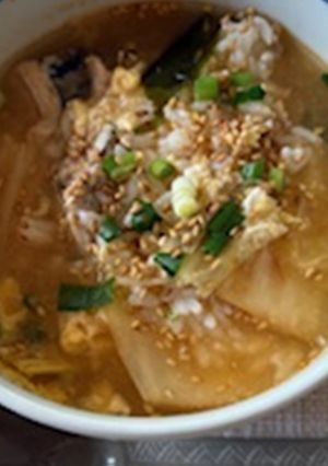 （時短）さば水煮缶とキムチのクッパ-レシピのメイン写真