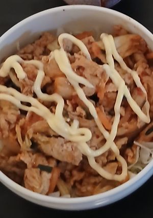 豚マヨキムチ丼-レシピのメイン写真