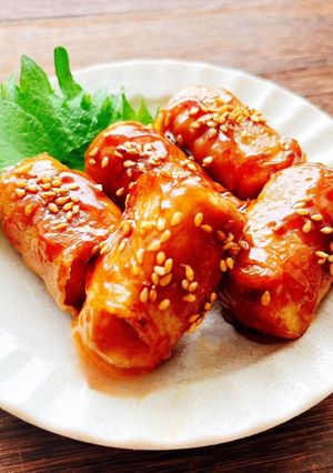 ご飯がすすむ！厚揚げの甘辛肉巻き-レシピのメイン写真