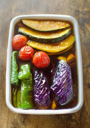 【基本】麺つゆで夏野菜揚げ浸し（ナス等）-レシピのメイン写真