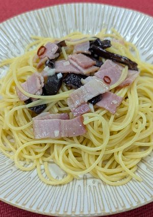 簡単、ボ～ノ♪きくらげのペペロンチーノ-レシピのメイン写真