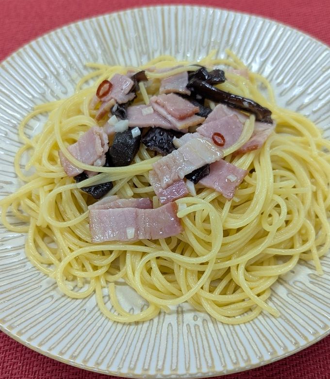 簡単、ボ～ノ♪きくらげのペペロンチーノ-レシピのメイン写真