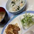 簡単!ヘルシーわかめと鶏皮、胸肉混ぜご飯