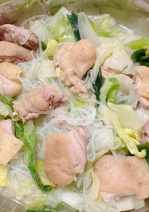 鶏もも肉と白菜の柚子胡椒煮込み-レシピのメイン写真