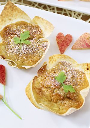 すぐ作れる！春巻きの皮でりんごケーキ-レシピのメイン写真