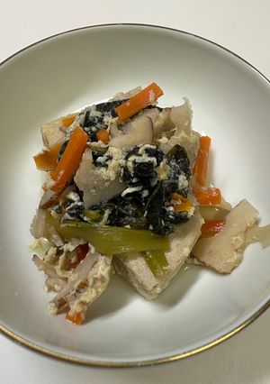 【簡単副菜】高野豆腐の炒り卵-レシピのメイン写真